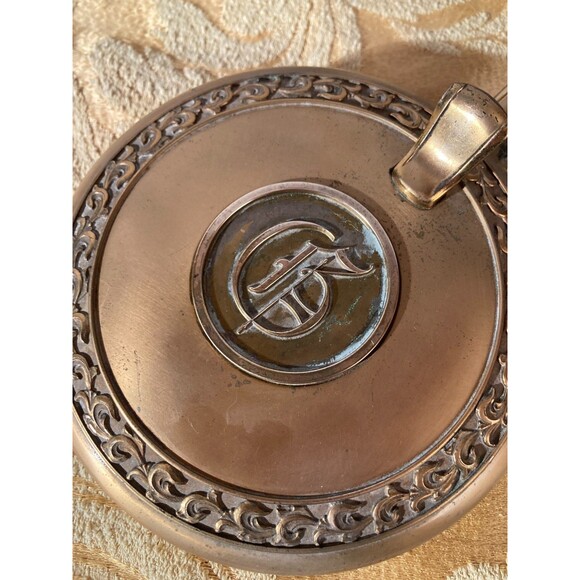 Vintage Brass Hyde Park Crumb Catcher Silent Butler Ash Tray Mid Century "G" - Picture 2 of 7